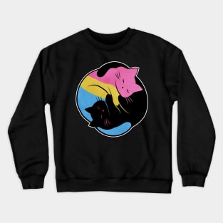 Pansexual Eternal Yin Yang Cat Crewneck Sweatshirt